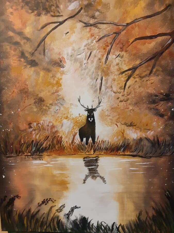 Carte virtuelle Cerf en automne